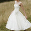 Simple Illusion Neck Cheap Short Wedding Dresses Online,WDY0234