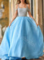 Elegant Off shoulder Square A-line Prom Dresses,PDS0889