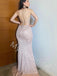 Sexy V-neck Sleeveless Side slit Mermaid Prom Dresses,PDS0748