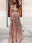 Elegant V-neck Sleeveless A-line Prom Dresses,PDS1015