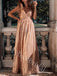 Elegant V-neck Sleeveless A-line Prom Dresses,PDS1015