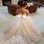 Loverly Ball Gown Round Neck Light Tulle Flower Girl Dress with Appliques, FGY0147