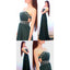 Strapless Dark Green Long  Strapless Floor-length Chiffon Prom Dress With Beads,Evening Party Dress,PDY0273