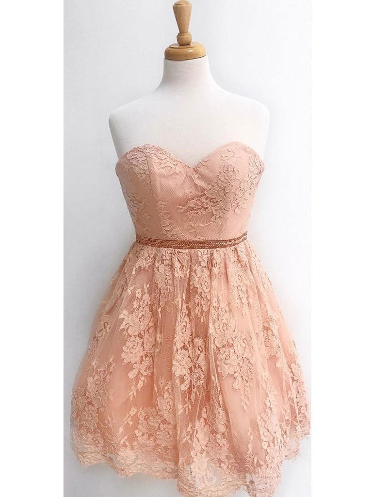 Sweetheart Stunning Lace Cheap Short Homecoming Dresses Online, BDY0359