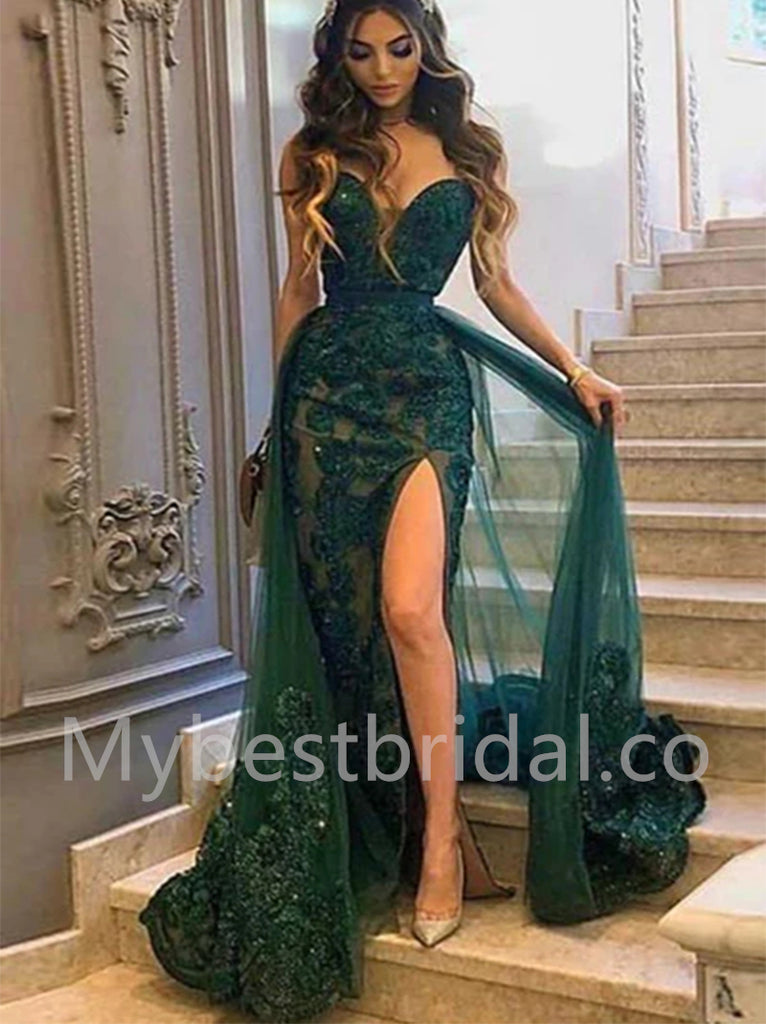 Sexy Sweetheart Side slit Mermaid Prom Dresses,PDS0560