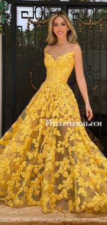 Fashion V-neck A-line Lace Simple Long Prom Dresses, PDS0194