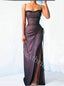 Elegant Strapless Sleeveless Side slit Mermaid Prom Dresses,PDS0915