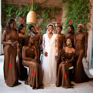 Mismatched Mermaid Popular Long Bridesmaid Dresses, BDS0075