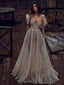 New Arrival Sweetheart A-line Ball Gown Beading Long Prom Dresses, PDS0260