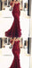 Sweetheart Off-the-Shoulder Beaded Burgundy Tulle Prom Dresses,Cheap Prom Dresses,PDY0476