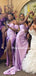 Simple Mermaid Soft Satin Side Slit Long Bridesmaid Dresses, BDS0167