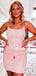 Spaghetti Strap Mermaid Tulle Short Homecoming Dresses, HDS0057