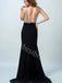 Elegant V-neck Side slit A-line Prom Dresses,PDS0895