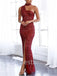 Elegant Halter Side slit Mermaid Prom Dresses, PDS0439