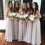Elegant Long V-Back Chiffon Floor-Length Dress For Wedding Party ,Bridesmaid Dresses,WGY0155
