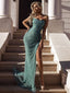 Sexy Sweetheart Mermaid Side Slit Sparkly Long Prom Dresses, PDS0247