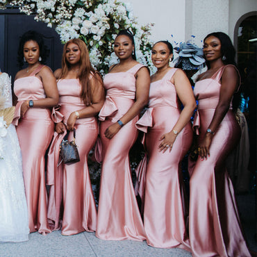 Newest One-shoudler Mermaid Long Bridesmaid Dresses Online, BDS0158