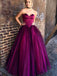 Sweetheart Floor-length Purple Tulle Evening Dresses ,Cheap Prom Dresses,PDY0586