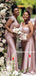 Popular Mismatched Mermaid One-shoulder Long Bridesmaid Dresses, BDS0175