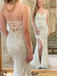 Sexy V-neck Sleeveless Side slit Mermaid Prom Dresses,PDS0901