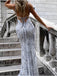 Sexy V-neck Spaghetti straps Sleeveless Mermaid Prom Dresses,PDS0878