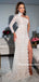 Simple One-shoulder Side Slit Mermaid Lace Long Prom Dresses, PDS0175