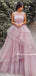 Simple Straight A-line Tulle Charming Ball Gown Long Prom Dresses, PDS0182