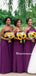 Mismatched Chiffon A-line Floor-length Long Bridesmaid Dresses, BDS0155