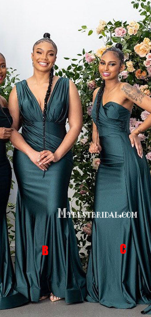 Mismatched Sexy Mermaid Popular Long Bridesmaid Dresses, BDS0172