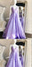 A-line Spaghetti Straps Purple Satin Long Prom Dresses,Cheap Prom Dresses,PDY0508