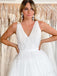 Simple V-neck A-line Wedding Dresses, WDY0246