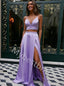 Sexy Spaghetti straps Side slit Two pieces A-line Prom Dresses,PDS0778