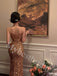 Sexy Square Sleeveless Side slit Sheath Long Prom Dress,PDS1041