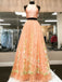 Elegant Strapless Two pieces A-line Prom Dresses,PDS0781