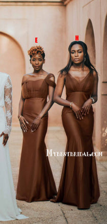 Mismatched Mermaid Popular Long Bridesmaid Dresses, BDS0075