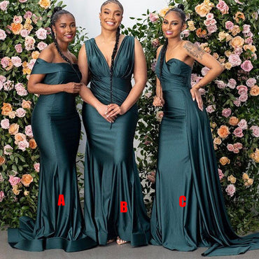 Mismatched Sexy Mermaid Popular Long Bridesmaid Dresses, BDS0172