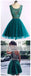 Custom Cute Green Beaded Short Homecoming Dresses Online,BDY0300