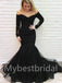Elegant Off shoulder long sleeves Mermaid Prom Dresses,PDS0579