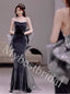 Elegant Square Sleeveless Mermaid Long Prom Dress,PDS1036