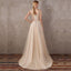 New Arrival A-line floor-length tulle Back strap V-neck evening Dress, Long prom dresses,PDY0281