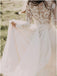 A-line Long Sleeves Fully Lined White Chiffon Wedding Dresses.Cheap Wedding Dresses, WDY0276