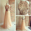 Gorgeous Backless Rhinestone Beaded Long A-line Chiffon Prom Dresses, BG0007