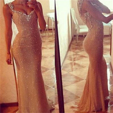 Long Mermaid Sequin Prom Dresses,Cheap Popular Sexy Prom Dresses, BG0011