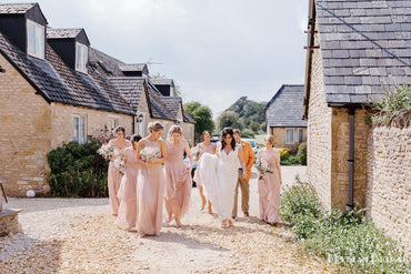 Mismatched Charming Simple Pink Chiffon A-line Long Cheap Bridesmaid Dresses, BDS0036