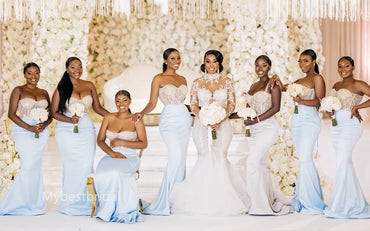 Mismatched Sweetheart Sleeveless Elegant Simple Long Mermaid Dressess, BDS0284