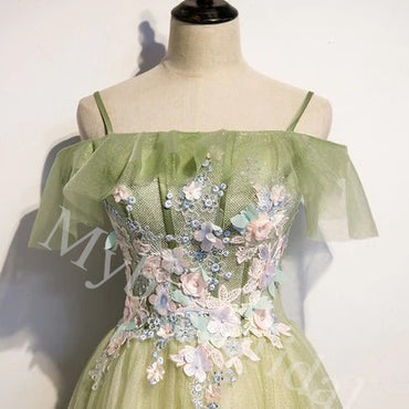 Elegant Off shoulder Sleeveless A-line Long Prom Dress,PDS1072