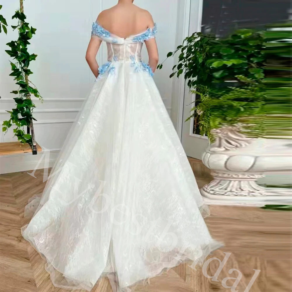 Elegant Off shoulder Sleeveless A-line Long Prom Dress,PDS1073