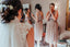 Mismatched Champagne Tulle Top Sequin Charming Cheap Wedding Party Bridesmaid Dresses, TYP0107
