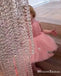 New Arrival High Neck Pink Tulle High Low Long Cheap Flower Girl Dresses, FGS0006