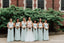Charming V-neck Mint Chiffon A-line Long Cheap Bridesmaid Dresses, BDS0079